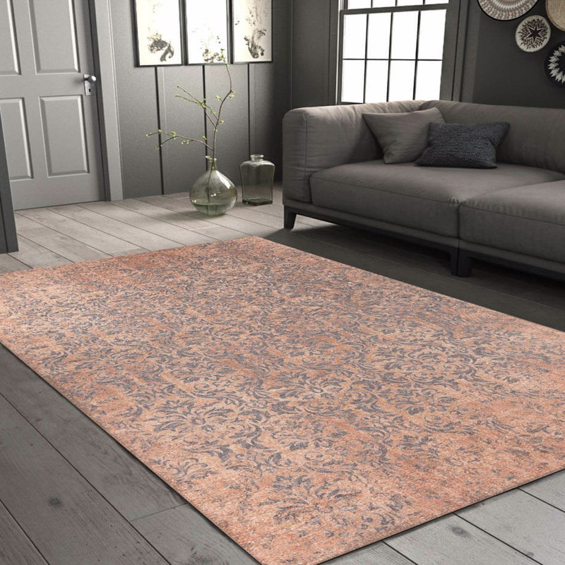 Premium Machine Washable Carpet, 4.6 x 6.2 Feet, 100% Polyester, 1850 g/m² | Pile Height: 0.2 Inches | Eco-Friendly Recycled Poly Cotton Underside | Perfect for Living Room, Bedroom, and High-Traffic Areas