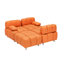 Le canapé moderne en tissu orange 90,60 pouces Modern Canaa, imperméable, résistant aux taches et aux rayures, peut s'asseoir confortablement dans la chambre à coucher de votre appartement sans prendre de place.-804825574