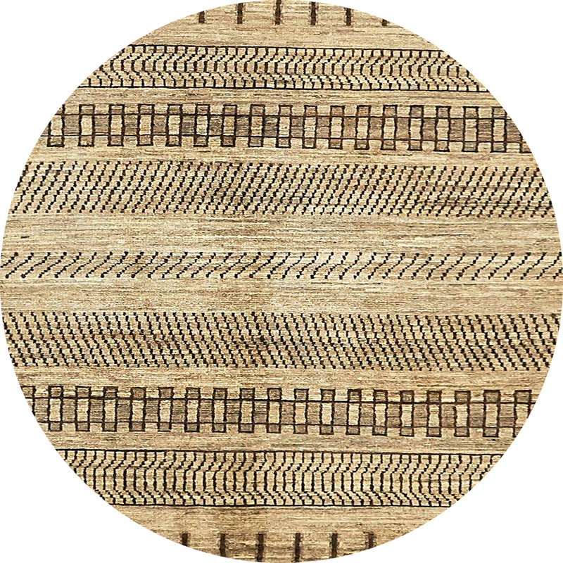 Tapis abstrait à motif abstrait moderne, Rond 3 pi