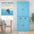 Cabinet 72" Kitchen Pantry, Light Blue, Freestanding Storage Cabinet, Traditional Kitchen Cabinet With 4-Doors, Drawer, And 3 Adjustable Shelves For Dining Room-1663414507