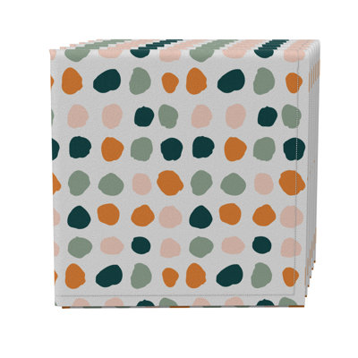Cotton Twill Polka Dots Square Napkin
