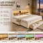 3FT Single Convertible Sofa Bed with LED Storage Headboard & Pull-Out Drawers-1898226386