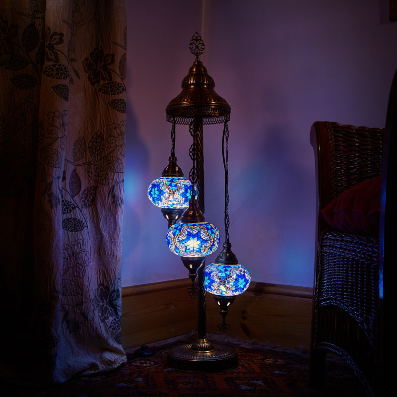 Karlie 102 H cm Floor Lamp, Blue