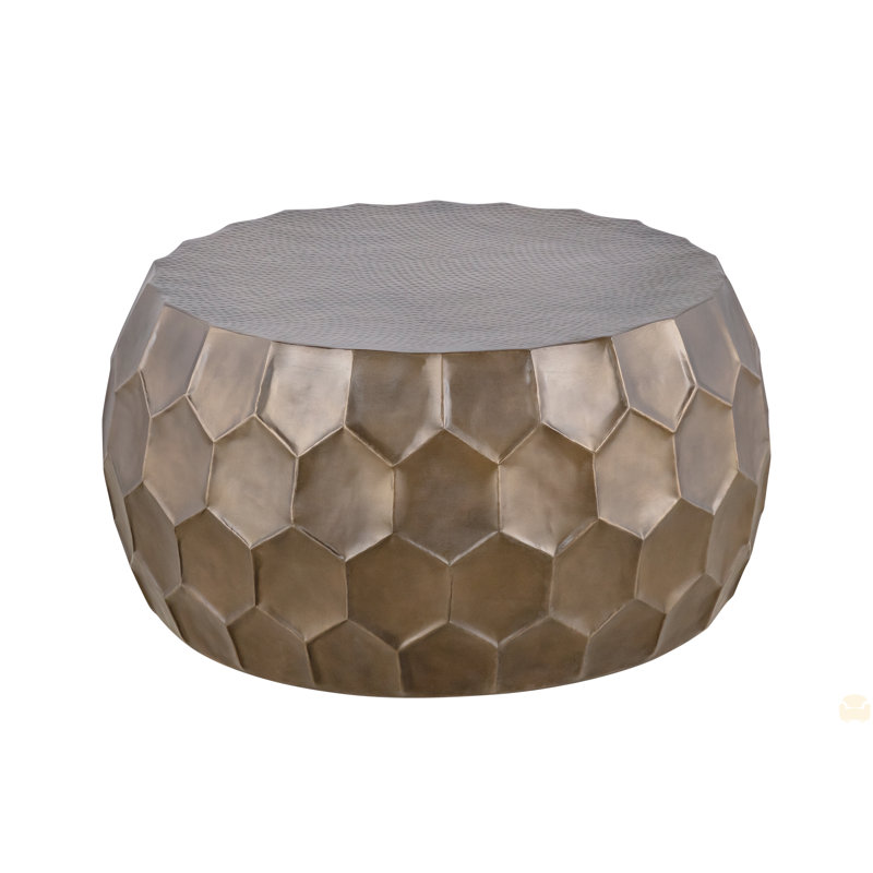 Table basse ronde en aluminium 32 po