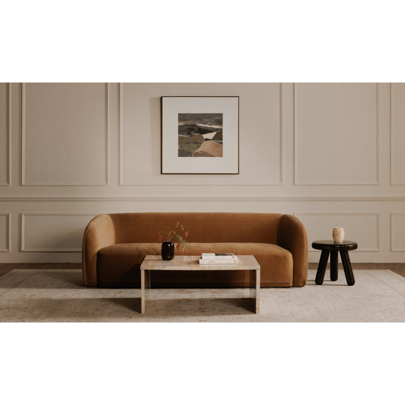 Kelly Marble Coffee Table, Beige/Cream/Tan