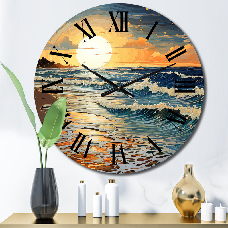 Horloge murale Beach Shimmering Sands II, Petit