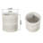 Planter 9.75" - Lightweight Concrete Antique White Enhance Porch Garden Beauty 9.75"X9.75"X9.75" Accessory