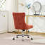 Chaise de bureau moderne rembourrée capitonnée à boutons en chenille, chaise de bureau pivotante réglable-119235539