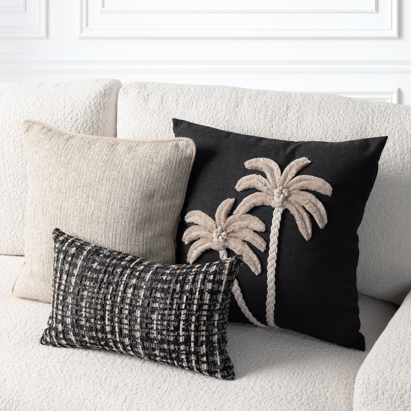 Escape Square Indoor/Outdoor Pillow Cover & Insert, Carbon