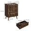 Commode 3 tiroirs, commode garde-robe moderne, armoire de rangement en bois, armoire de rangement pour commode, convenant au salon, à la chambre à coucher, au couloir (noyer)