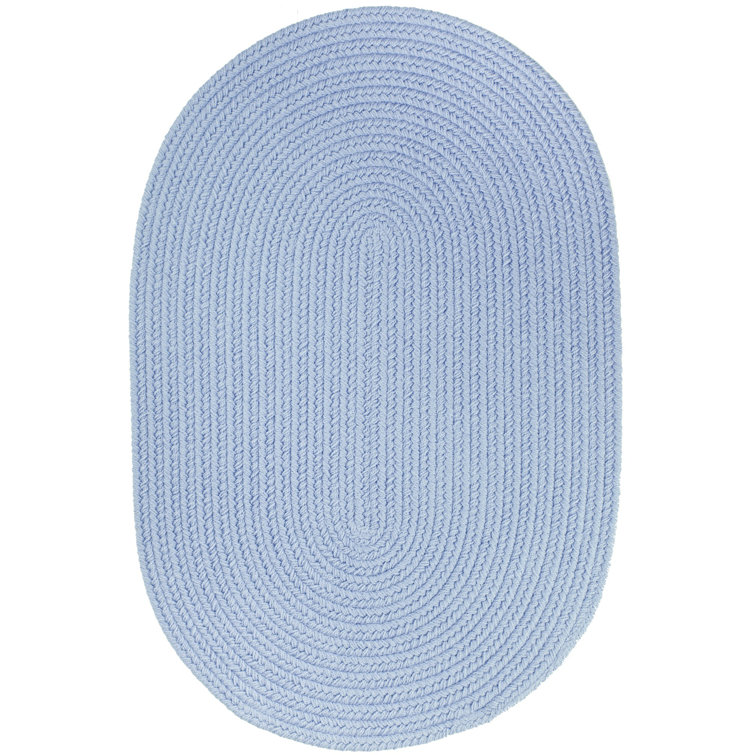 Tapis bleu clair tressé à la main Smyth