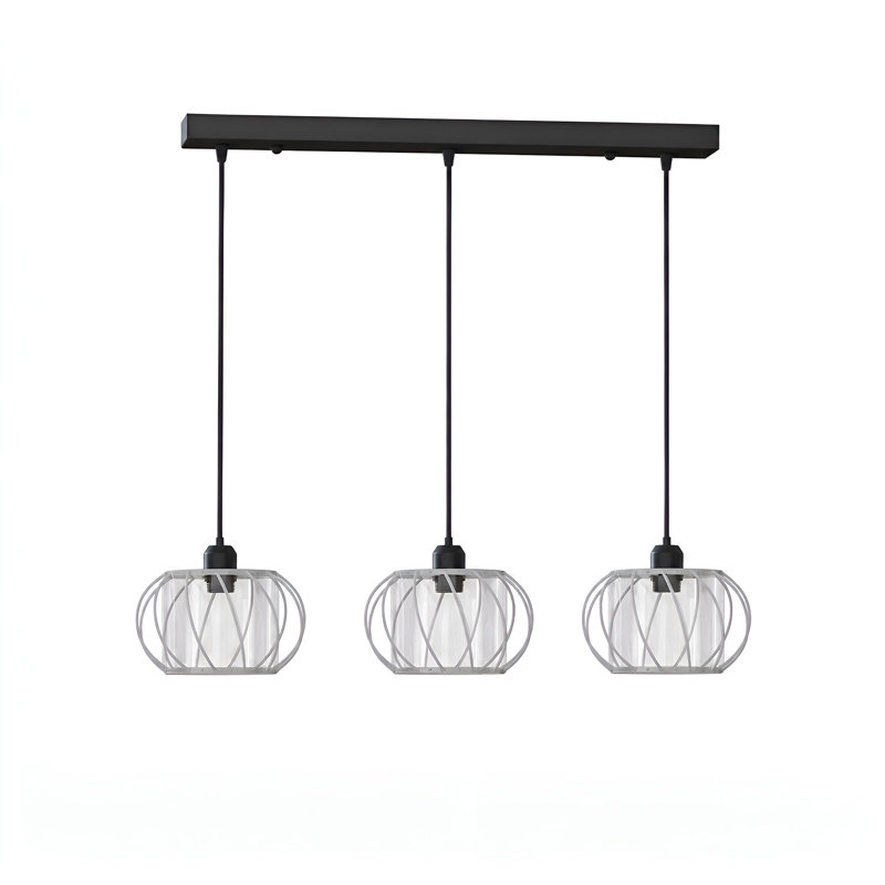 3 - Light Kitchen Island Pendant, White
