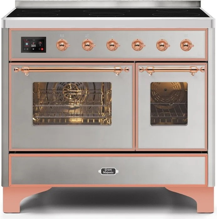 Cuisinière à induction 40 pouces avec 6 éléments à induction ILVE Majestic II Series (porte en verre)