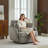 Upholstered Swivel Chair With Storage Ottoman-102361025