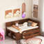 Twin Size Daybed With Drawers And Shelves-1317406986