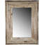 Miroir d'appoint, miroir d'appoint mural rectangulaire avec cadre en bois vieilli