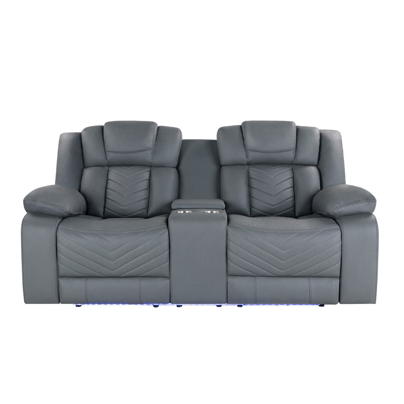 Yepez Gray 2pc Sofa-loveseat Set