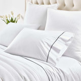 Dottie Embroidered 400 Thread Count 100% Cotton Pillowcase