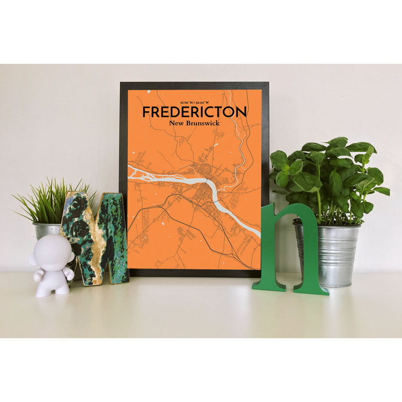 Frederion City Map - No Frame Print, 61cm H x 45.7cm W