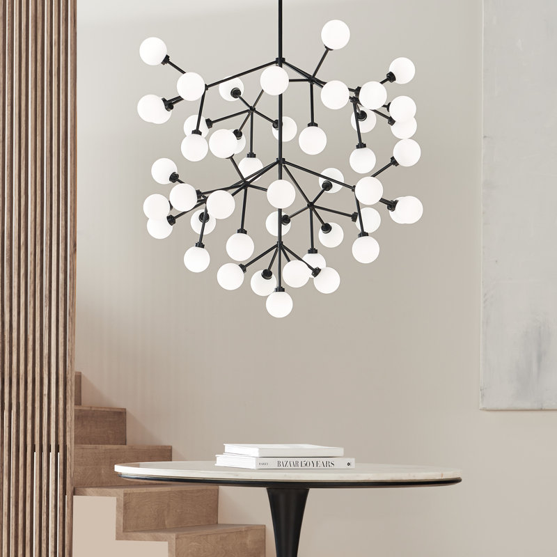 Mara 45 - Light LED Chandelier, Aged Brass