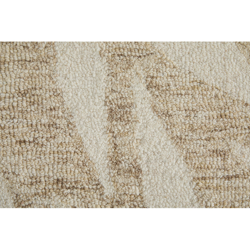 Wallace Modern Floral & Botanical Tan Area Rug, Rectangle 8' x 10'