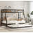 Metal Bunk Bed with Trundle, Black-114313894