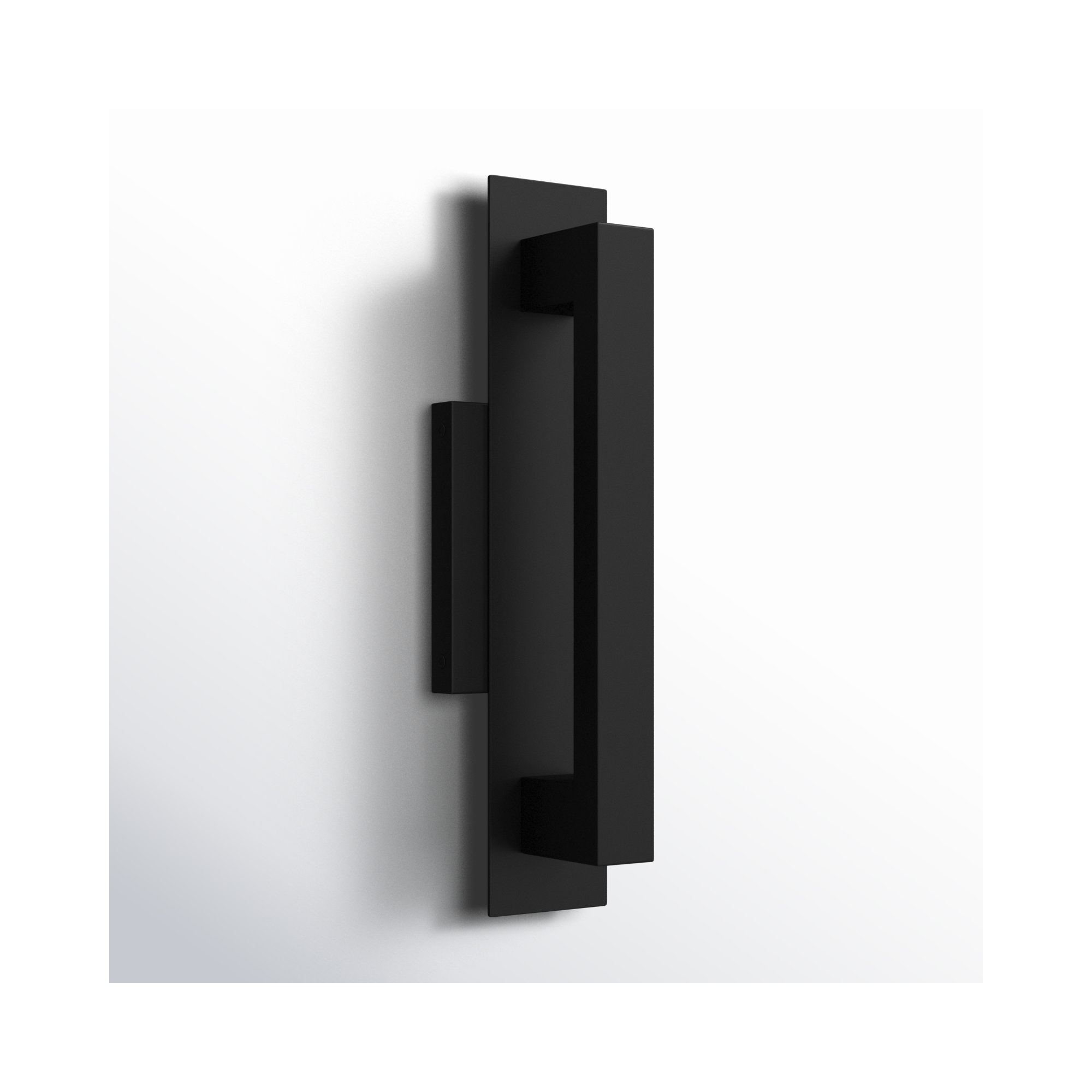 Gela Outdoor LED Wall Light, Matte Black, 15" H