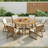 Durable Outdoor Patio Set For 6 - Spacious Round Table With Padded Chairs&Umbrella Hole For Outdoor Entertaining-1332381296