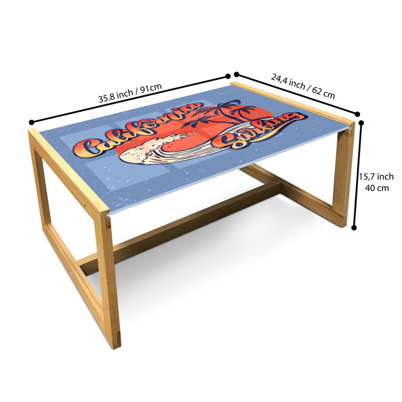 Irmtraude Sled Coffee Table, 90cm H x 62cm W x 40cm D