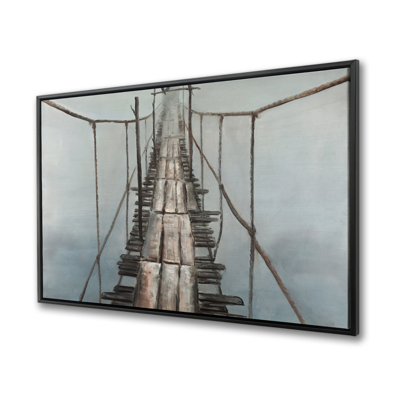 Old Abandoned Bridge - Scenic Canvas Art for Home Decor, 37.25" H x 49.25" W