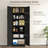 67" Kitchen Pantry Storage Cabinet w/ Shelves, Distressed Black,wood