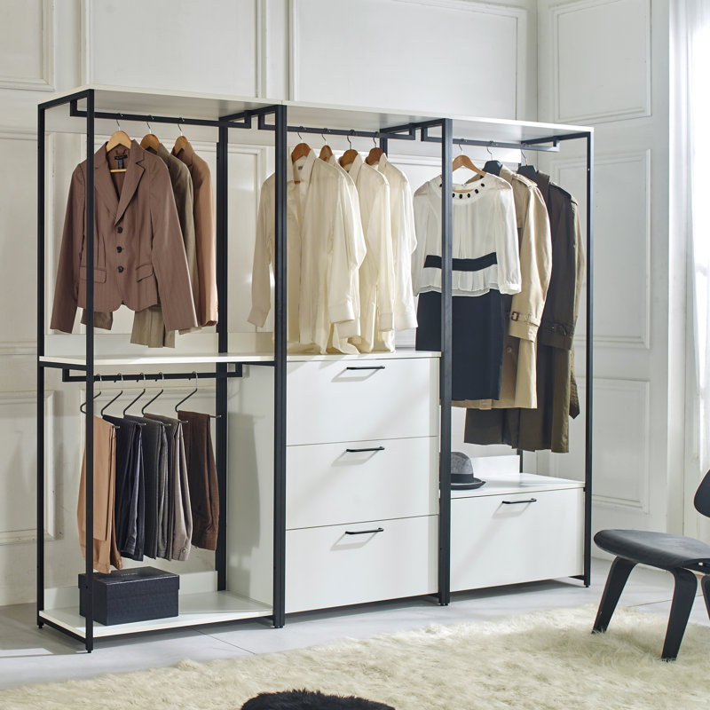 Garde-robe Walk-In - Conception modulaire, fabrication de rayures et de taches, panneau classé E0