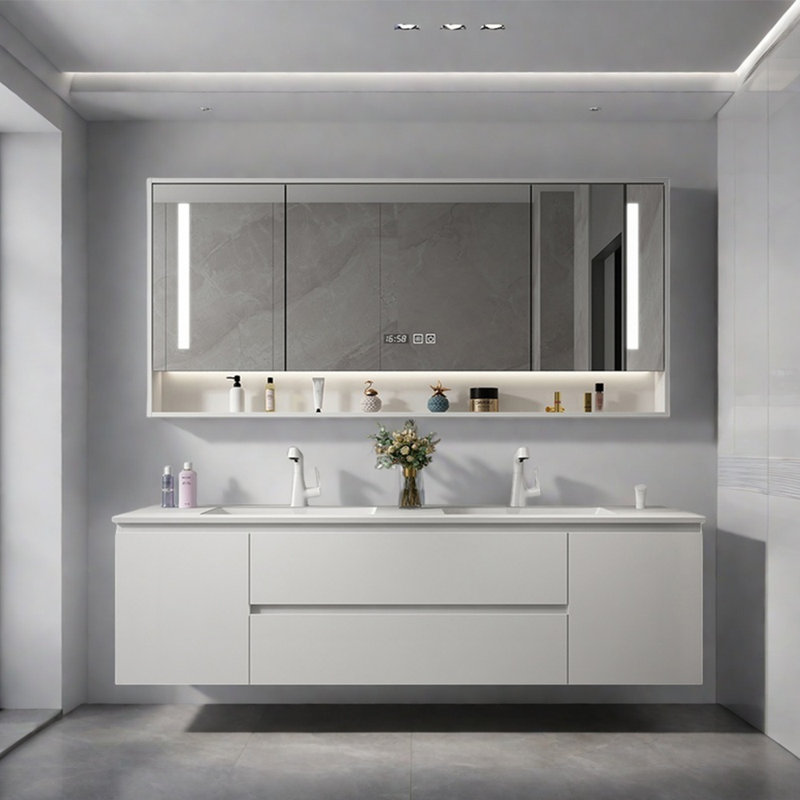 Armoire de salle de bain légère et luxueuse, H 19,69 po x l 51,18 po x P 19,69 po