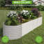 Lit de jardin surélevé ovale en métal galvanisé - Boîte à fleurs pour légumes et fleurs-855787698-855787710