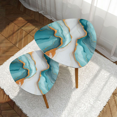 Ensemble de 2 tables d'appoint Triangle