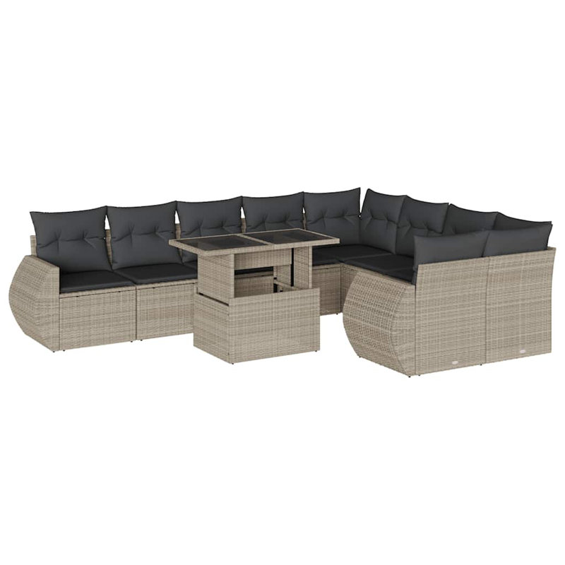 Vidaxl Garden Sofa Set Light Grey, Anthracite, Light Gray