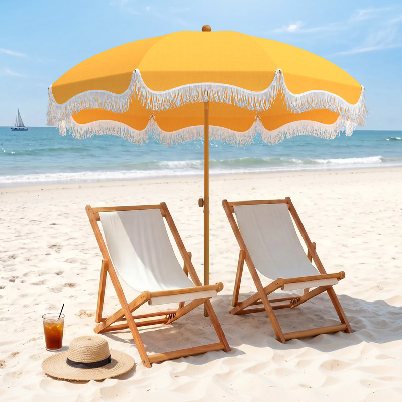 Parasol d'extérieur Sharniece, Jaune
