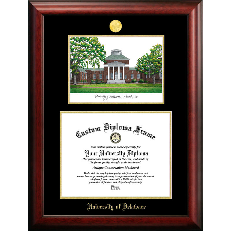 Cadre photo diplôme de l’université delaware NCAA