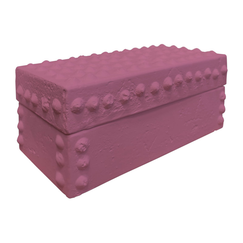 Bilke Handmade Ceramic Decorative Box, Pink
