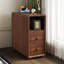 Table de bout haute avec tiroirs et tablettes ouvertes, table d'appoint d'angle pour chambre à coucher et salon | Idée de cadeau