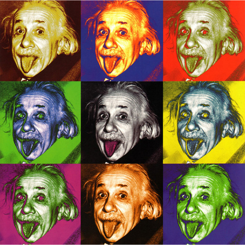 Albert Einstein (Pop Art), H 20 po x l 20 po