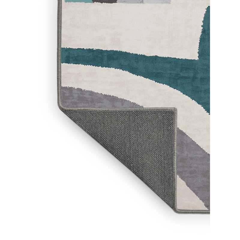 Tapis gris soyeux et moelleux, Rectangle 2 pi x 3 pi