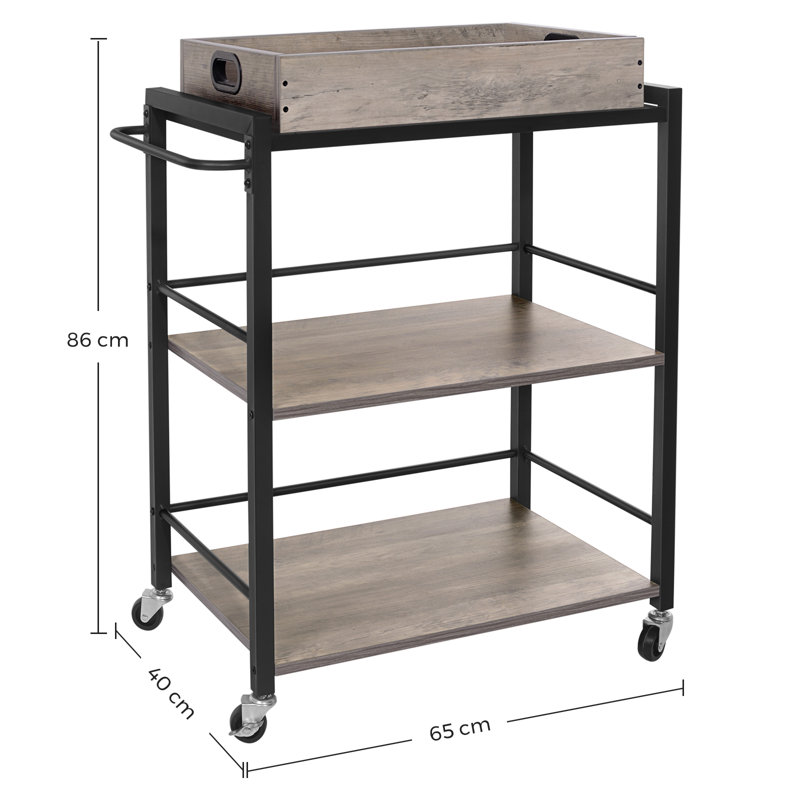Akyra Kitchen Cart, Brown