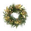 Couronne de Noël de 61 cm de diamètre avec ornements dorés