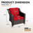 Minghui Outdoor Wicker Lounge Chair Set of 2 with Plush Cushions-1563516315