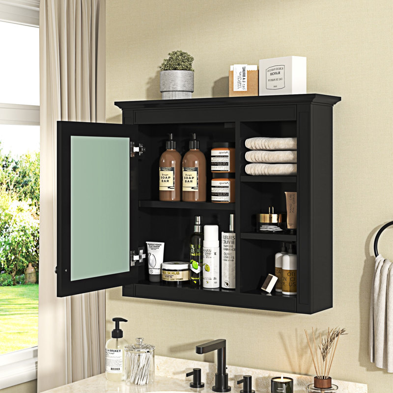 Armoire de rangement murale pour pharmacie, Noir