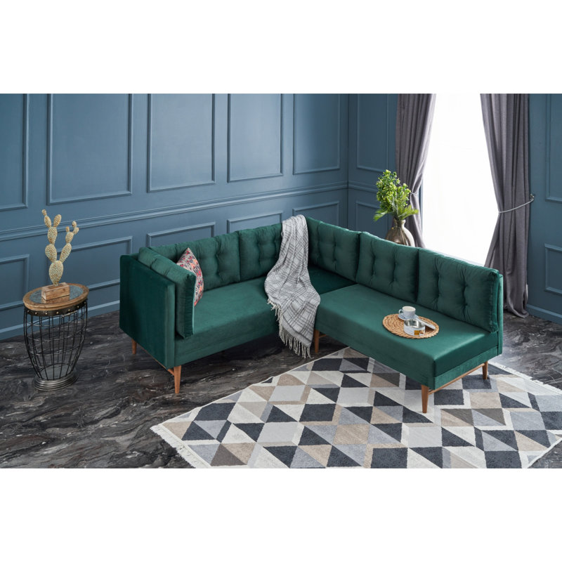Canapé modulaire Gaberiel, 100 % polyester vert
