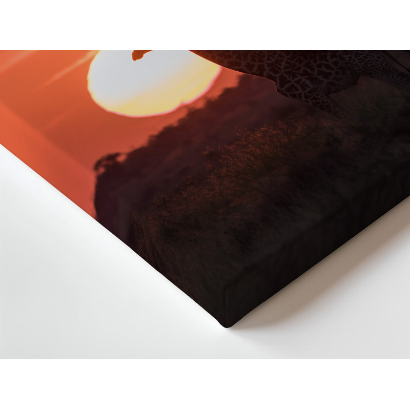 Toile dans la tranquillité de la savane africaine au crépuscule, H 30 po x l 40 po