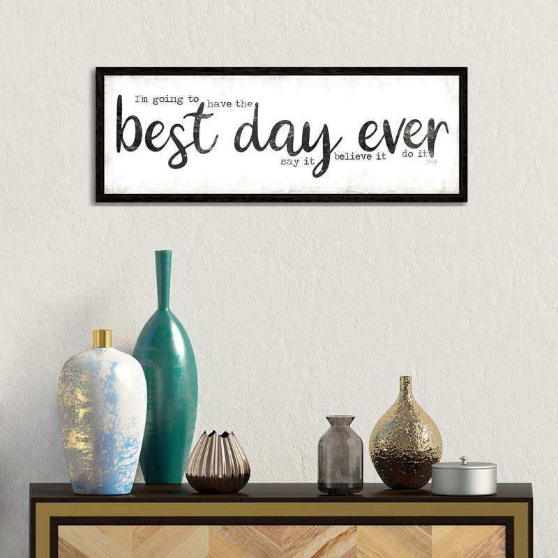 Best Day Ever by Marla Rae - Panoramic Print on Canvas, Black Floater Frame, 30.48 cm H x 91.44 cm W