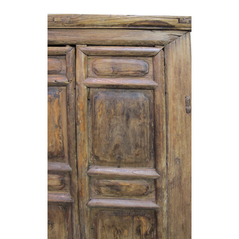 Ming-Style 4 Panel Elm Cabinet